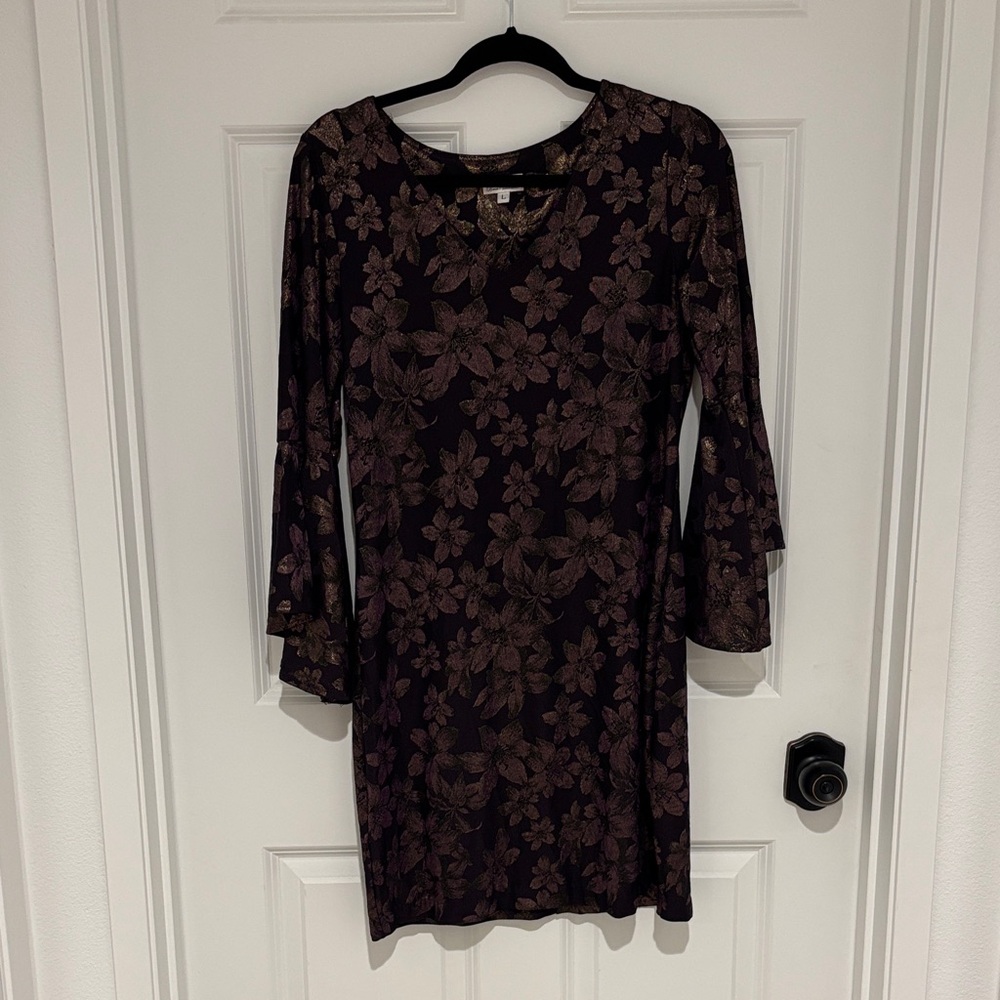Olivia Matthews Black and Pink Floral Dress